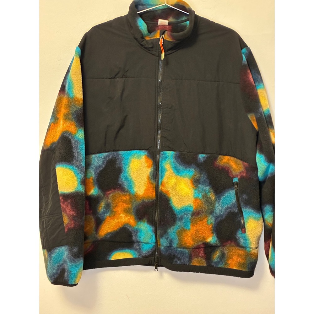 Ozark Trail Mens 3XL Full Zip Fleece Jacket Multi Color Abstract Print